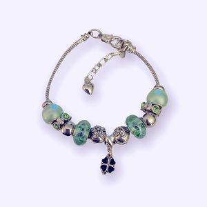 Hand Crafted Beaded Snake Chain Bracelet